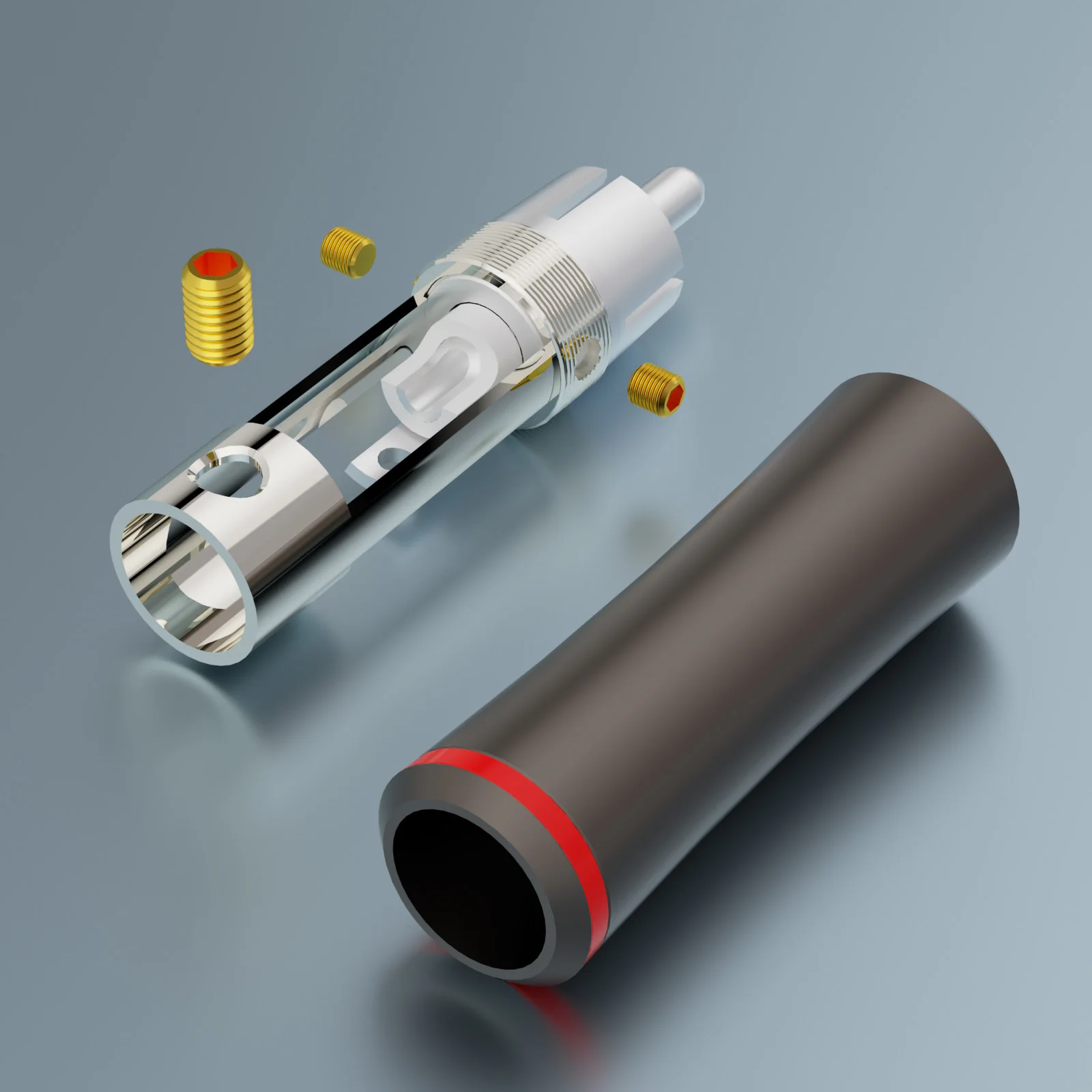 Monosaudio R211Ag-1196 Глубокая криогенная обработка Чистое твердое серебро Разъем