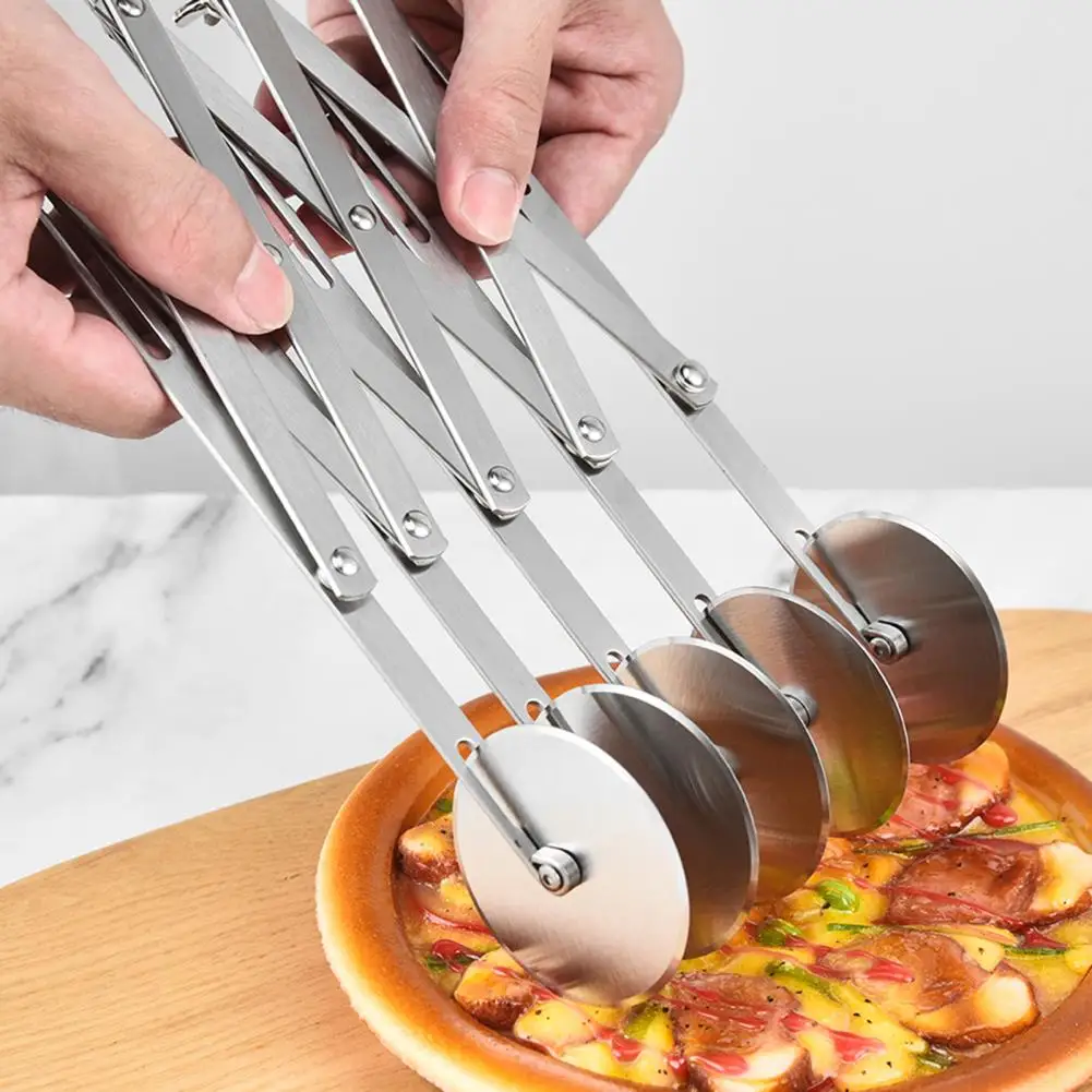 

Разделитель теста, прочный регулируемый круглый ручной эффективный вращающийся кухонный резак для пиццы