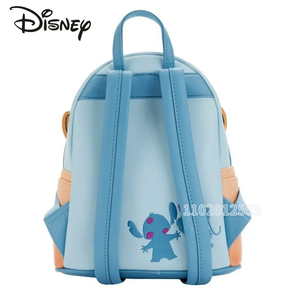 Disney Stitch 2023 New Women's Backpack Luxury Brand Mini Casual Backpack High Quality Cartoon 3D Cute Children's Schoolbag