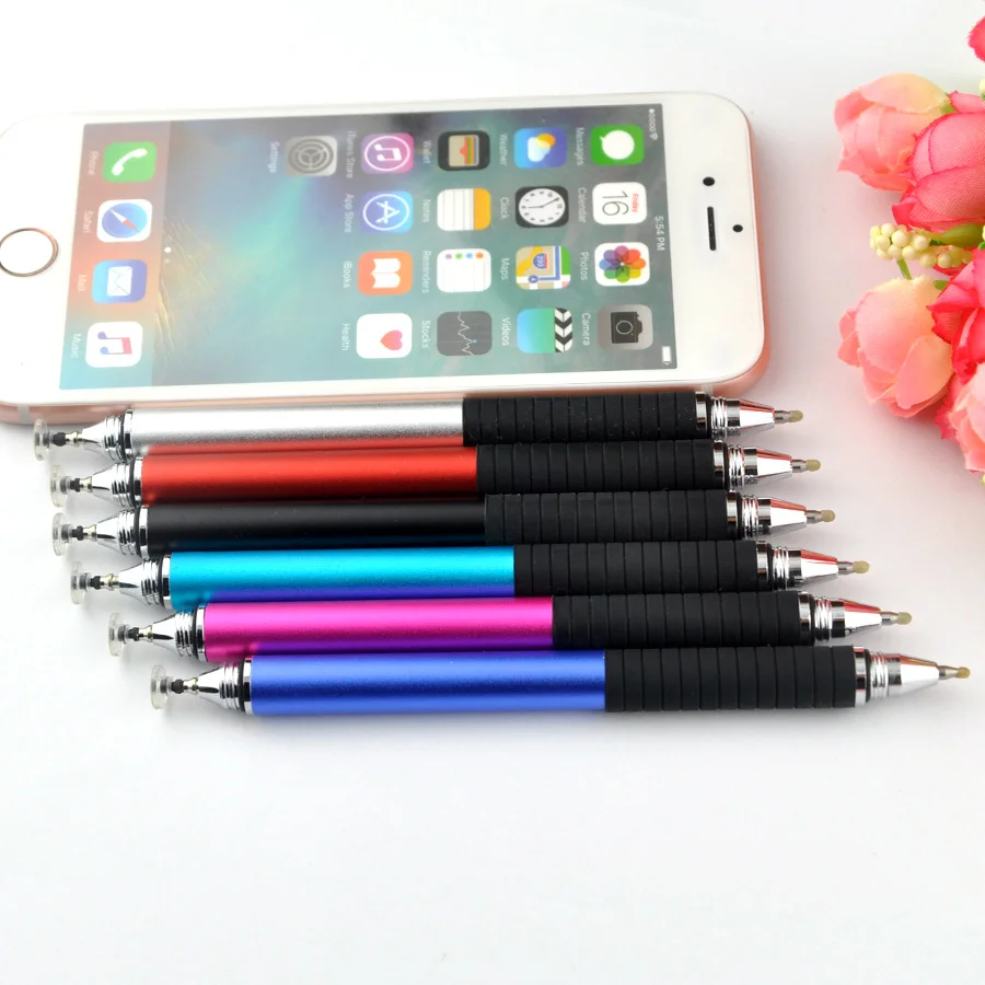 

Stylus Universal Touch Screen Drawing 2 in 1 + Ballpoint Pen Conductive Sucker Handwriting Custom Logo Name Advertising