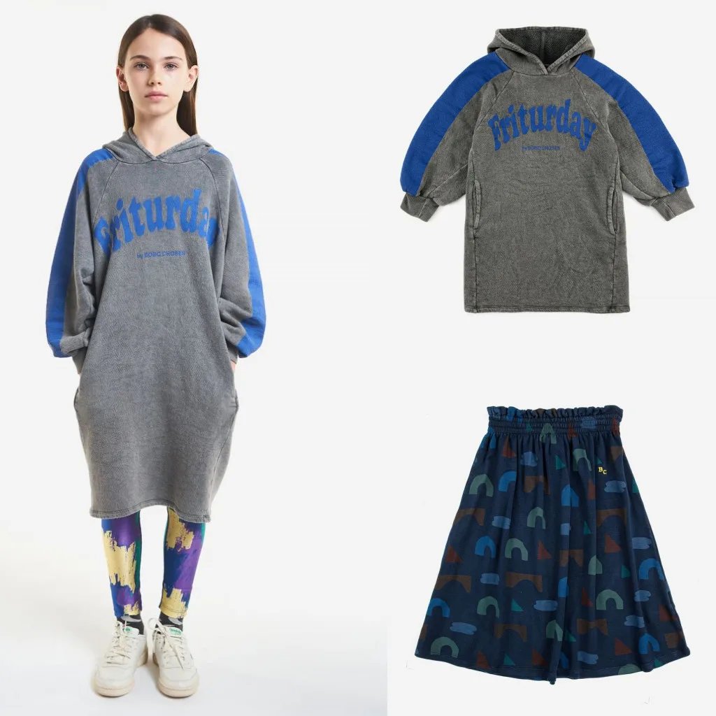 

Korean Children's Hooded Dress Skirt 2022 New Autumn Winter Girls Boys Sweatshirt Skirt Kids Clothes From 2 To 8 Years Clothings