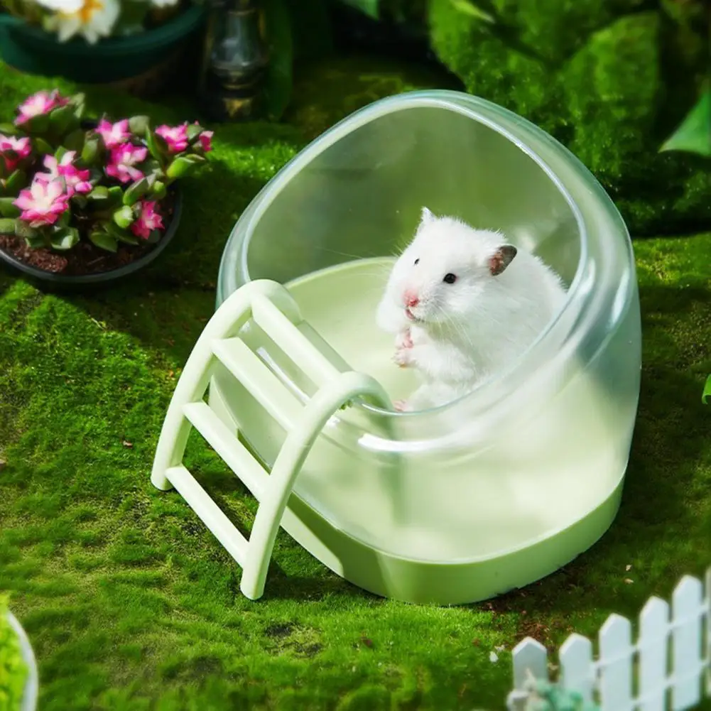 

Hamster Bathroom Transparent Hamster Mouse Gerbille With Sauna And Toilet Ladder Climbing Bathtub Hamster Bathroom