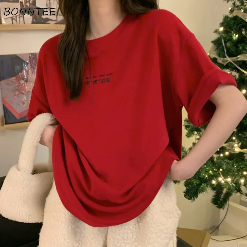 

5 Quarter Sleeve T-shirts Women Simple Casual Summer Clothes Fashion Loose Breathable Students Popular New Arrival Cozy Hot Sale