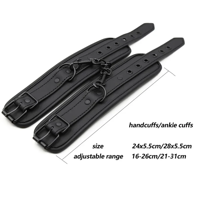 Thierry Регулируемые эротические наручники из искусственной кожи манжеты на