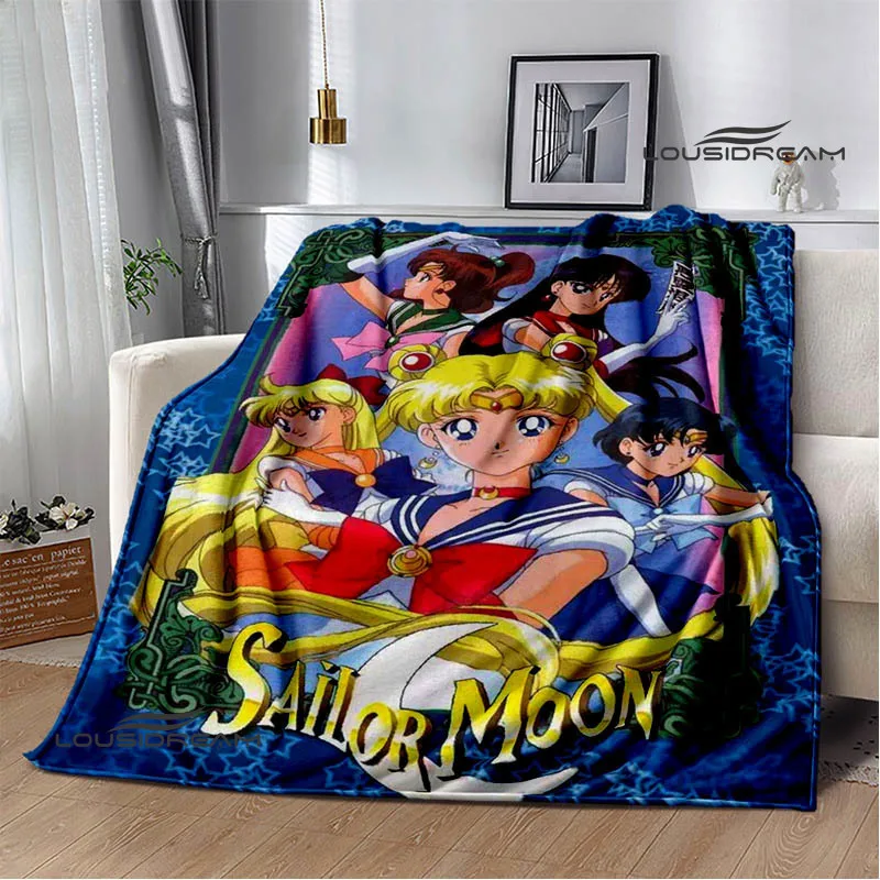 

Одеяло с аниме Сейлор Мун, детское теплое красивое Фланелевое мягкое и удобное домашнее дорожное одеяло, подарок на день рождения