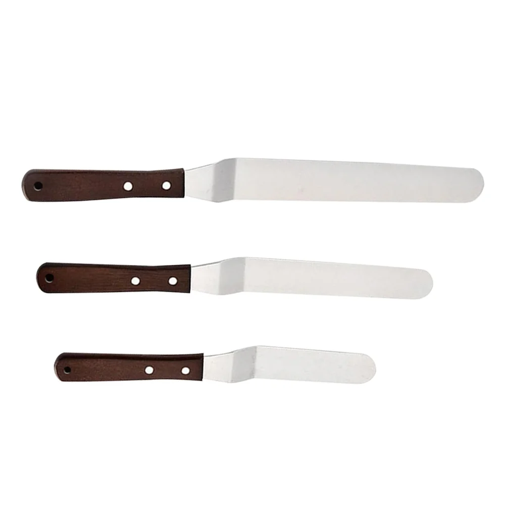 

3 шт. офсетный шпатель для торта, скребок для торта, шпатель для торта, металлический шпатель для глазировки, маленький офсетный шпатель