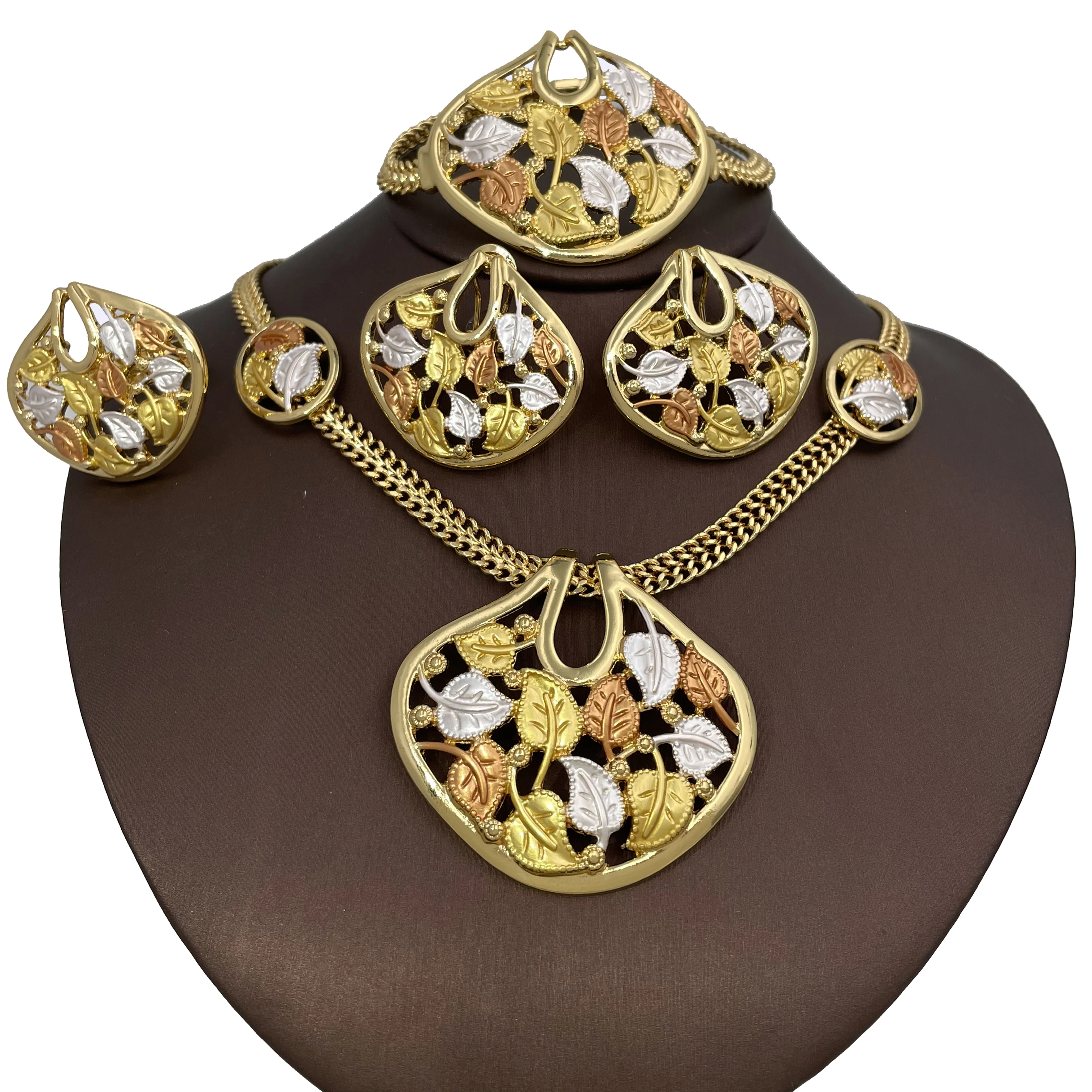 4 шт. африканский свадебный комплект украшений для женщин 18-каратное