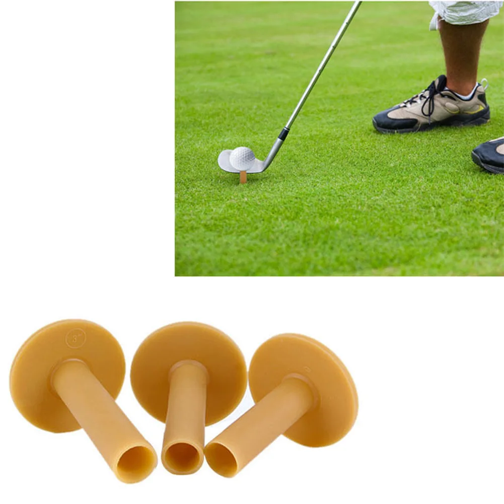 

3pcs Sport Golf Tee Mini Rubber T-shape Play Training Mixed Size Practice Mat Durable Outdoor Driving Range Practical