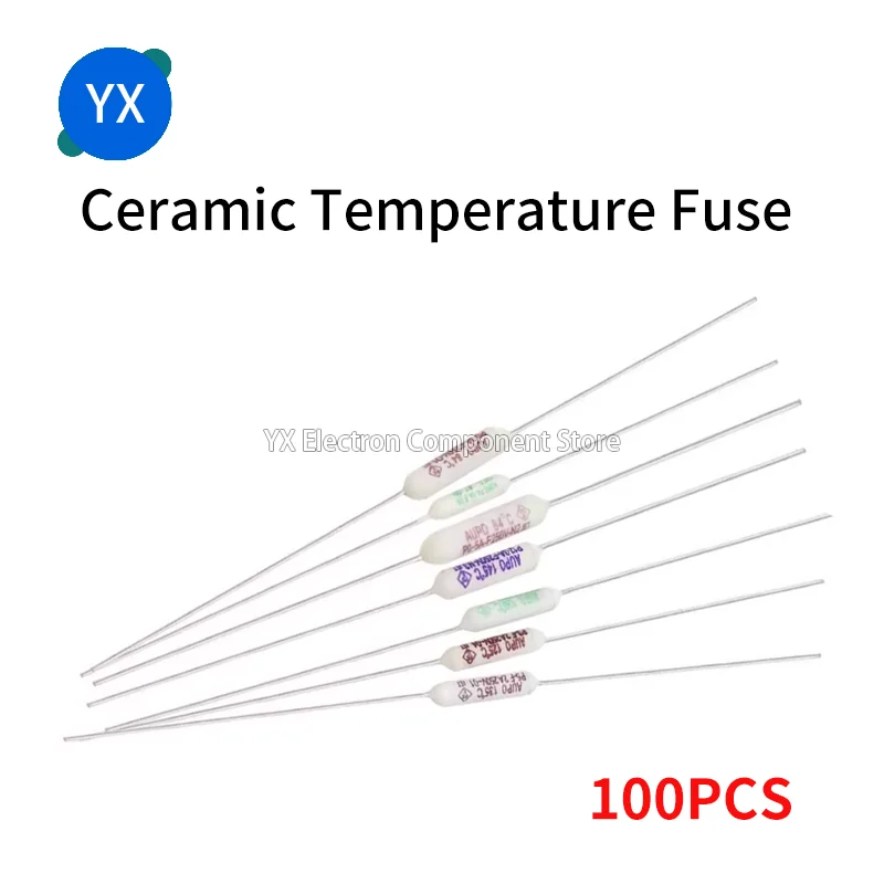 

100 шт. JET RF AUPO керамический температурный предохранитель 250 В 1A 2A 3A 5A термопредохранители 84/102/115/125/130/135/145/150C градус