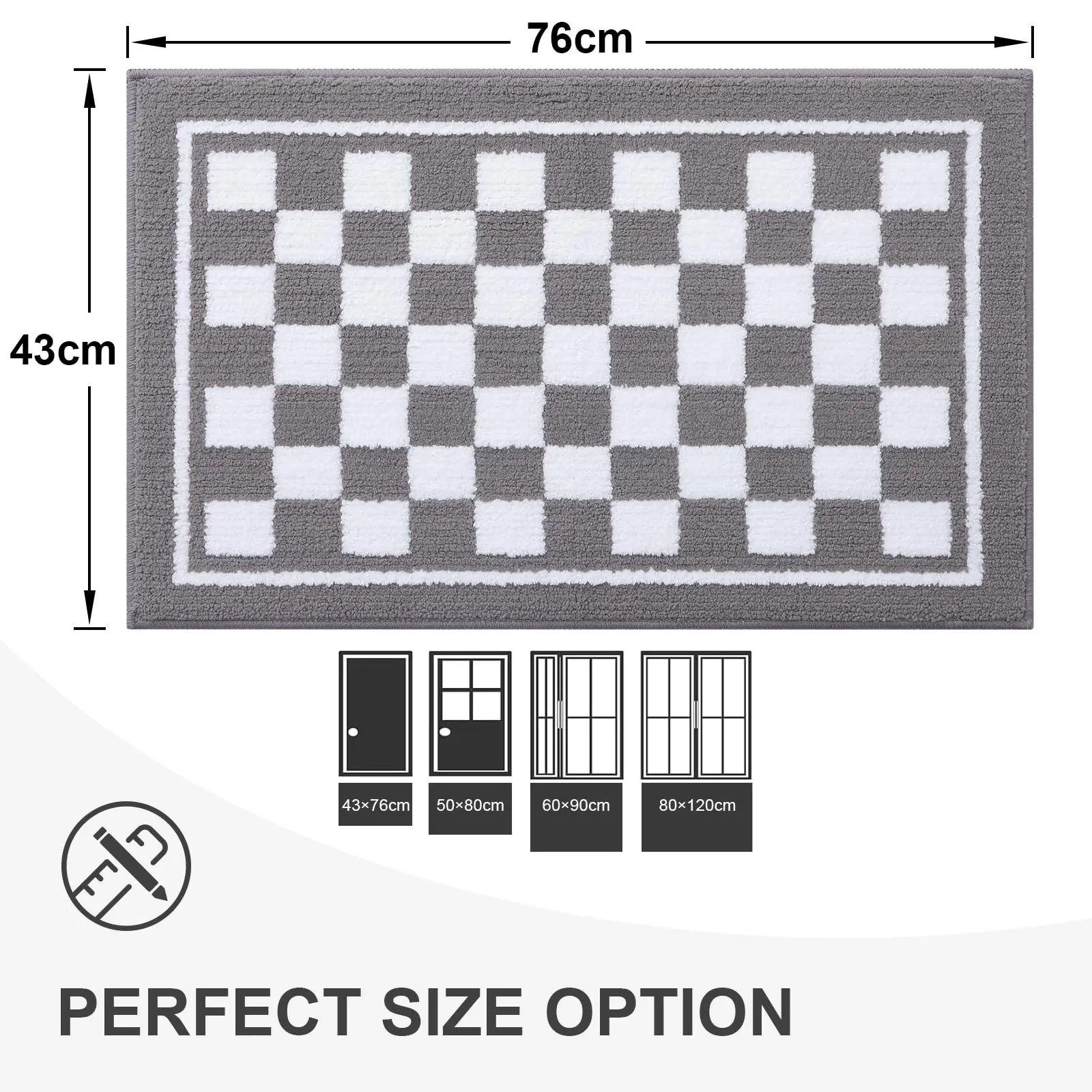 Коврик для внутренней двери Olanly впитывающий грязеотталкивающий напольный