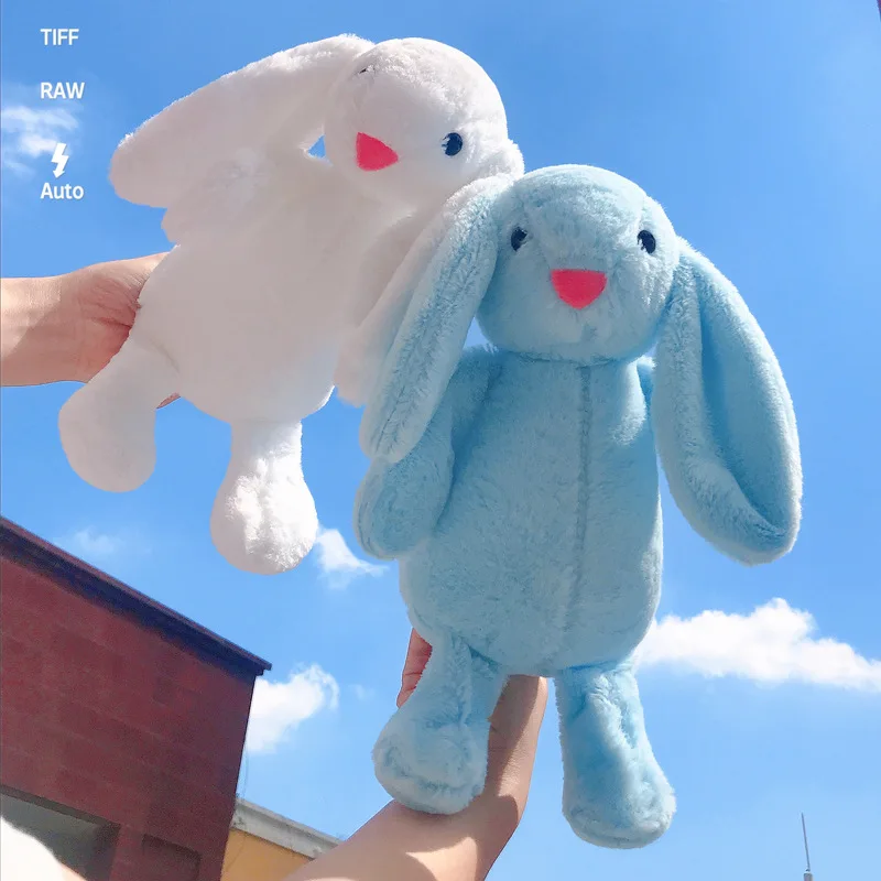 

New Rabbit Doll Long Ear Plush Toy Short Plush Baby Sleeping Companion Night Comfort Sleeping Doll Children's Birthday Gift