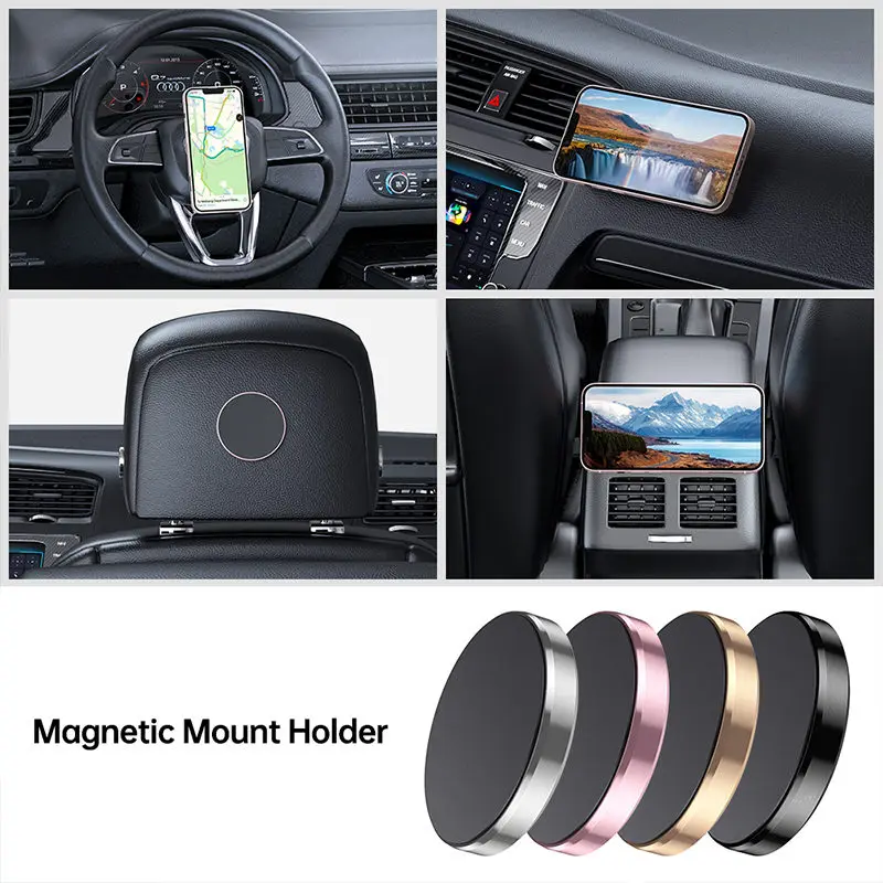 super magnetic car phone holder suitable for apple xiaomi huawei mobile phone holder dashboard wall mounted car magnet sticker free global shipping