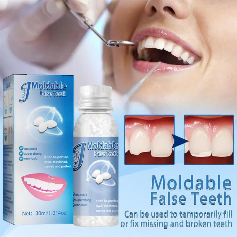 

Moldable Solid Tooth Glue Film And Television Makeup Denture Modification Temporary Filling Tooth Glue Denture Broken Teeth Fill