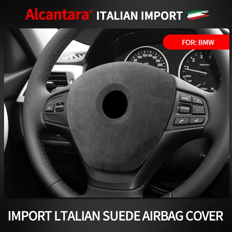 

for BMW X4 1 Series 3 Series F Chassis GTAlcantara Flip Fur Steering Wheel Horn Airbag Cover High-end Modification