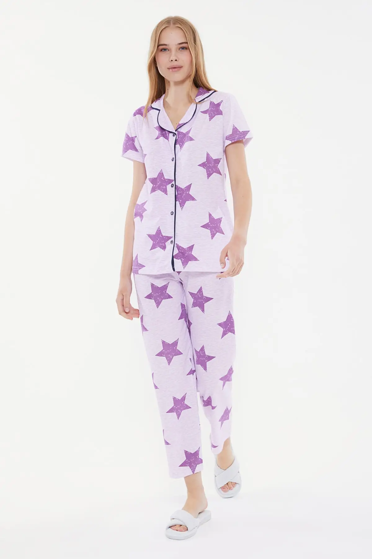 

Trendyol Printed Knitted Pajamas Set THMSS21PT1289