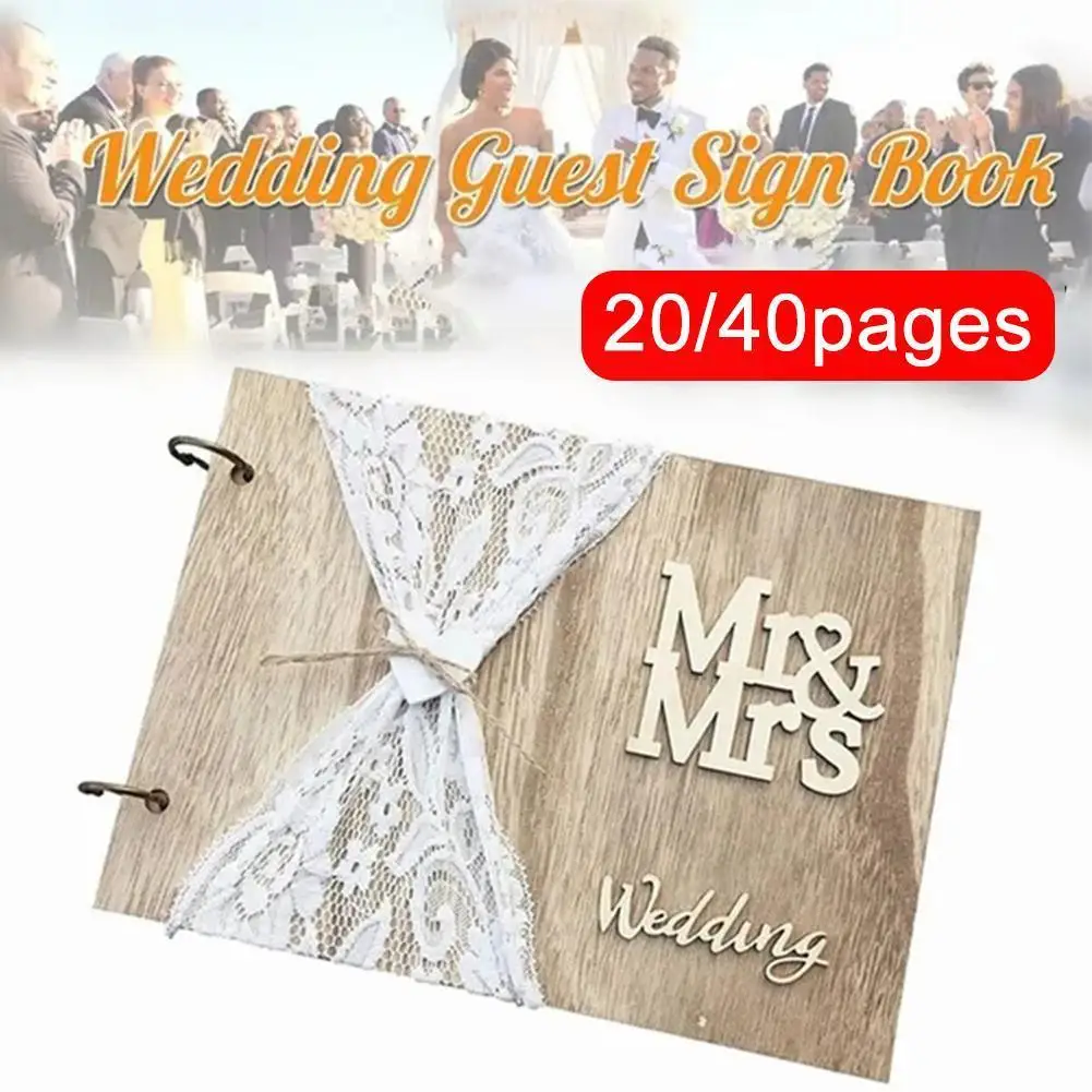 Сделай Сам, новинка, деревянная Свадебная книга для фотографий, Свадебная Гостевая книга, войдите в альбом, украшение Q4S6