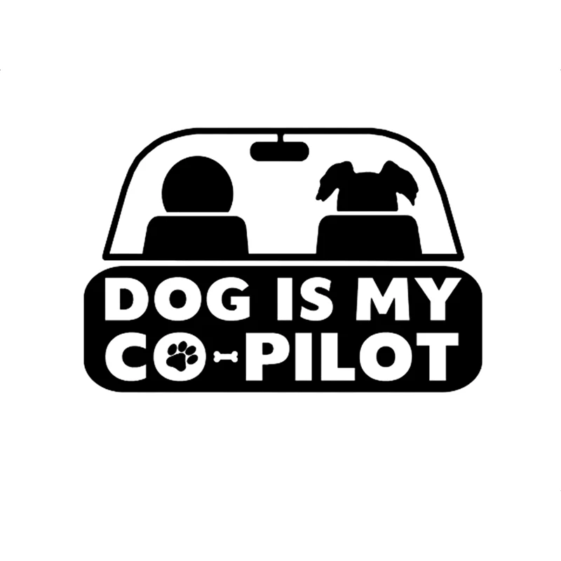 

Виниловая наклейка на автомобиль DOG IS MY CO PILOT с рисунком персонажа, виниловая Водонепроницаемая наклейка 15,2*10,1 см