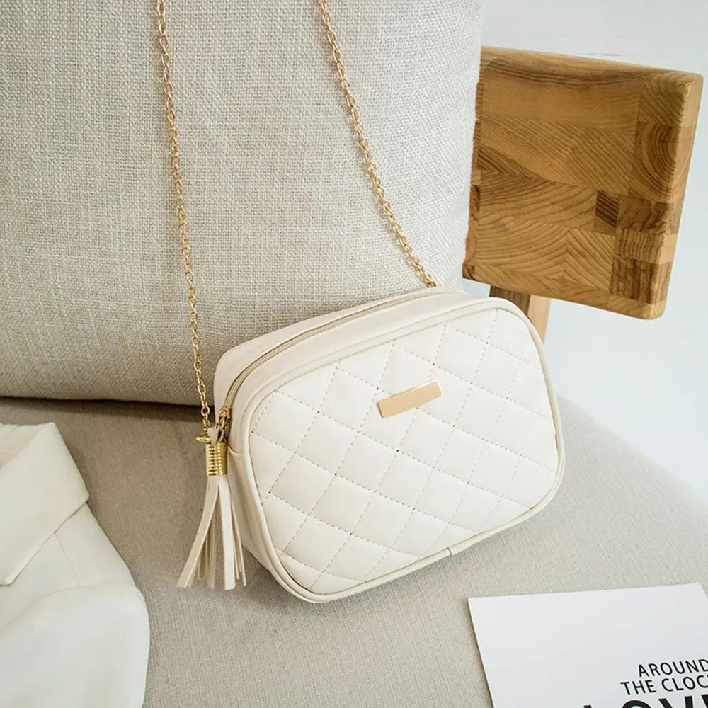 

Tassel Small Messenger Bag For Women 2022 Trend Lingge Embroidery Camera Female Shoulder Bag Fashion Chain Ladies Crossbody Bags
