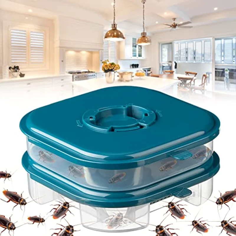 Roach Killer Indoor  Efficient Cockroach Trap Double Layer Roach Trap Reusable Safe Cockroach for Ants Outdoor Indoor Home