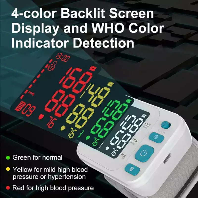 Перезаряжаемый портативный автоматический ЖК-дисплей умный сфигмоманометр