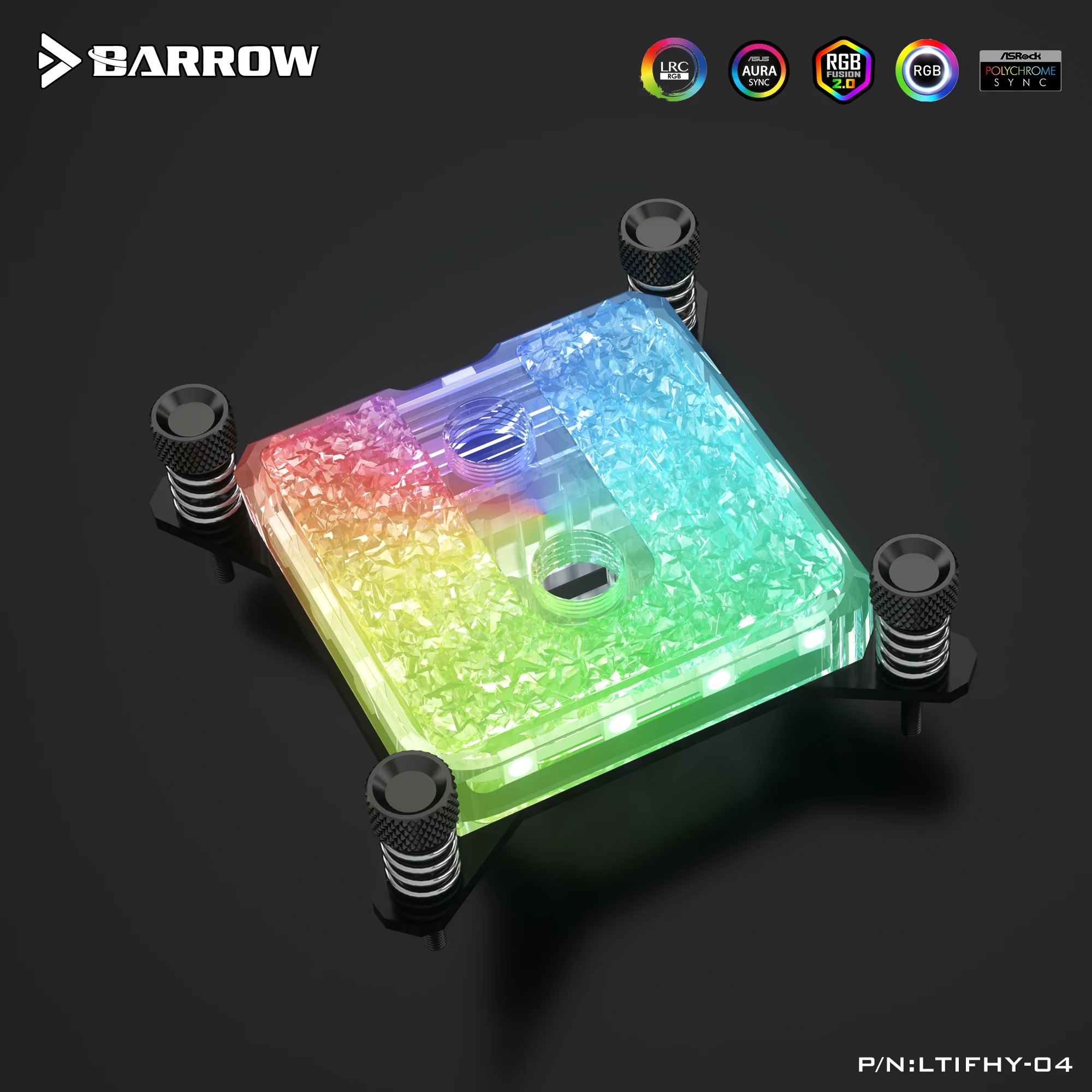 Barrow INTEL CPU водяной блок для LGA115X 1150 1151 1155 1156 /1200 1700 фотоакриловый/Полный