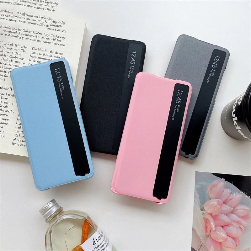 

Case For Samsung Galaxy S20 Ultra Smart Flip Window View Case Leather Cover For Galaxy S20 Plus S20+ S20 5G Mirror S-View Shell