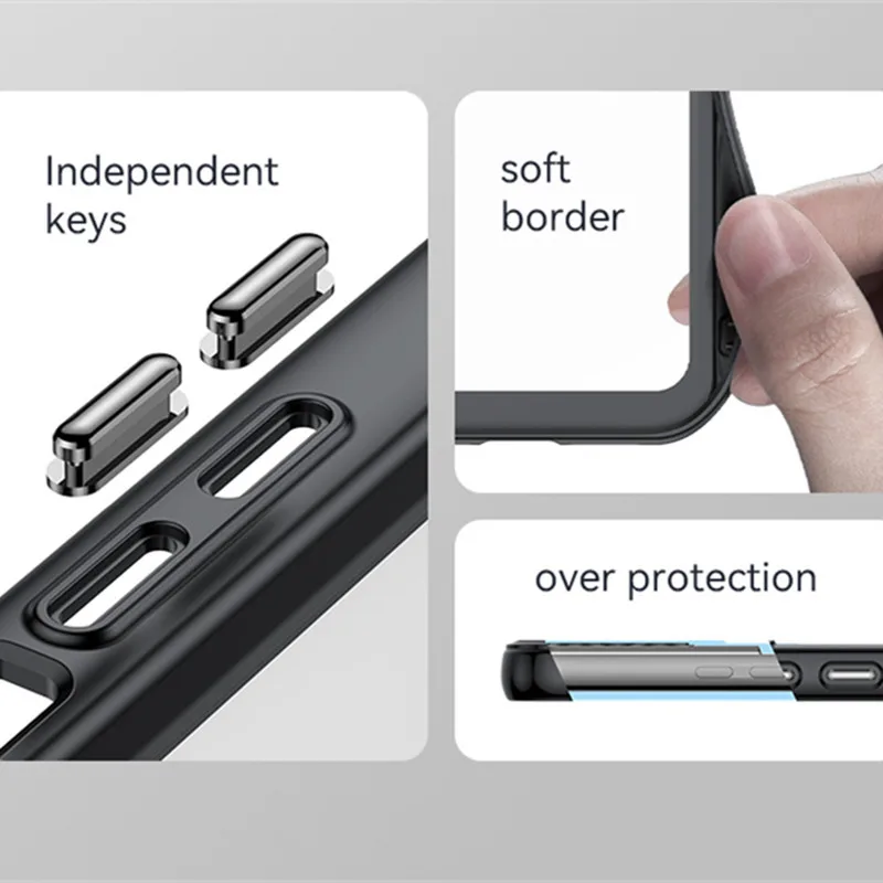 For Cover OPPO A98 5G Case OPPO A98 Capas New Shockproof Phone Bumper Clear Transparent Multicolor For Fundas OPPO A98 5G A 98