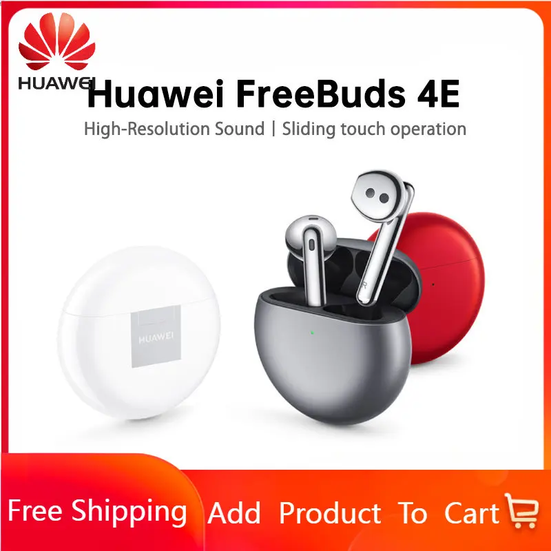 

Huawei FreeBuds 4E Wireless Bluetooth Headset Semi-in-ear Running Sports Headset Active Noise Reduction Ultra-long Battery Life