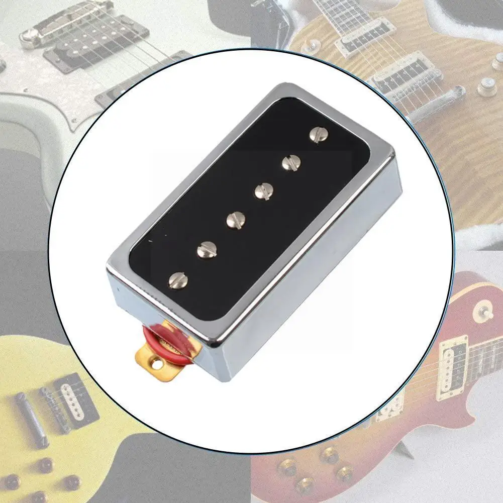 

O-Style открытый пикап с одной катушкой, 6 отверстий, 52 мм, пикап для электрогитары LP, хромированный, черный, аксессуары для гитары J9B3