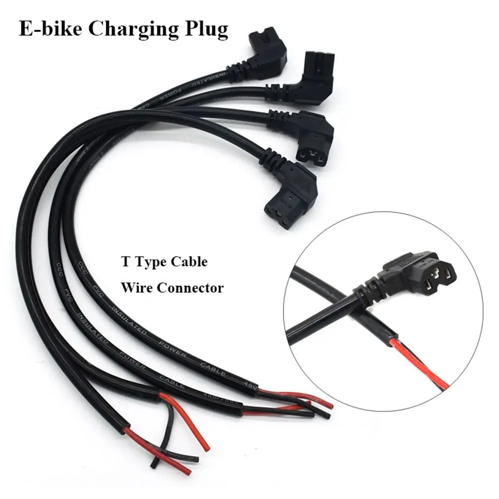 

Wire Cable Wire Connector Accessories Charging Plug Socket T Type Cable E-bike Charging Plug Electric Tricycle Parts