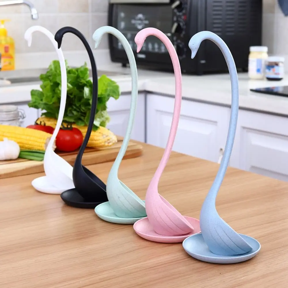 

1pc Swan Ladle Spoons Unique Swan Shaped Ladle Special Swan Spoons Plastic Ladle Home Table Decor Useful Kitchen Cooking Tool