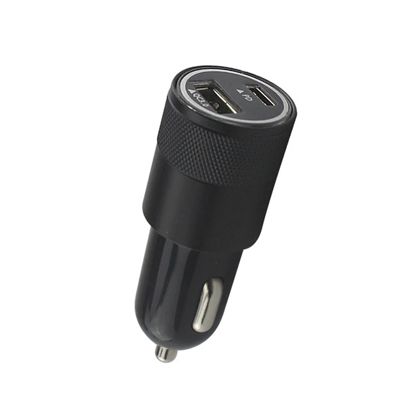 

Автомобильное зарядное устройство PD QC3.0 USB, устройство для быстрой зарядки с двумя USB-портами, Тип C