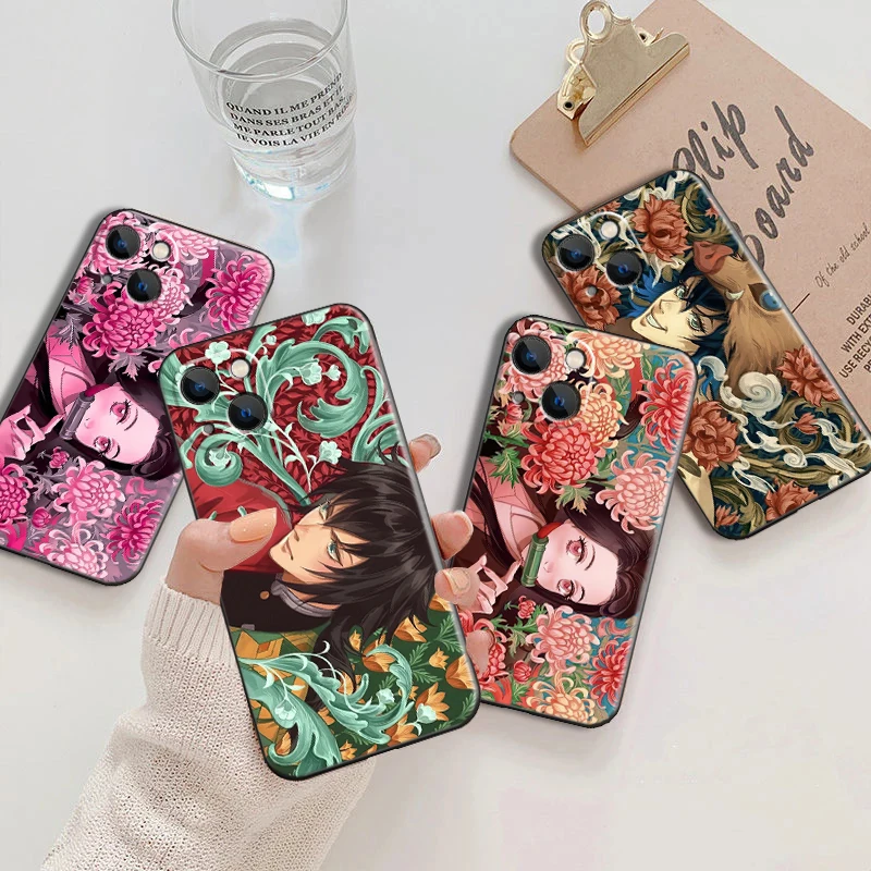 

Demon Slayer Hot Phone Case For iPhone 12 13 11 Pro 12mini 6 7 8 11 XR XS 12 Pro MAX SE 2020 13 Pro Anime Cute shell TPU Funda