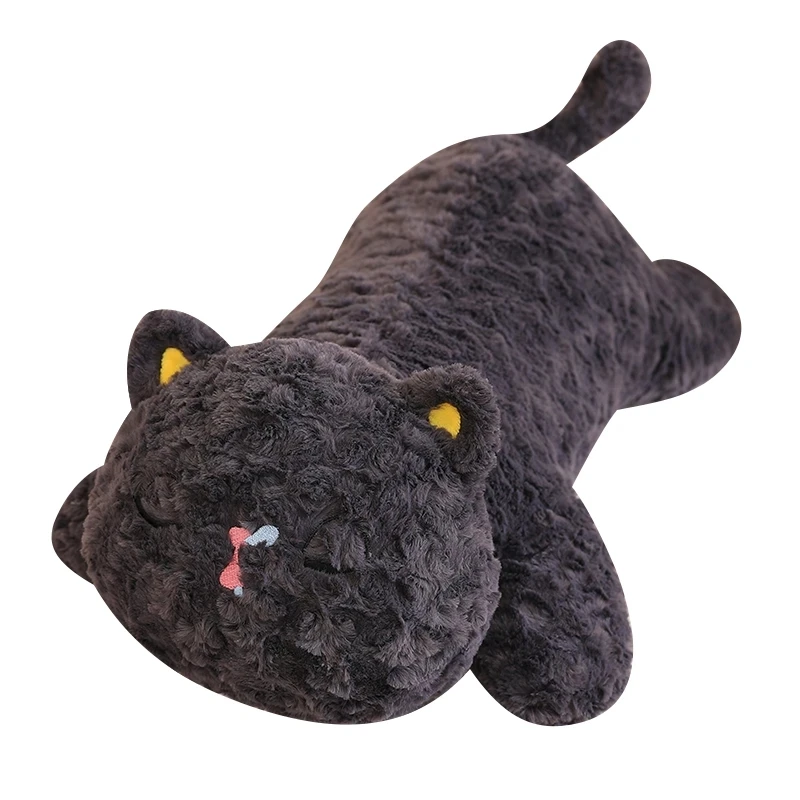 50/70CM Soft Cute Sleeping Meow Plush Toy Stuffed Fluffy Animal Cat Doll Cartoon Funny Sofa Bed Throw Pillow Toys for Kids Gift