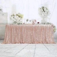 beige gold sequin table skirt tables cloth birthday party wedding christmas accessories sweets table decoration festival deco