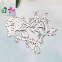 delysia king heart shaped roses cutting dies stencil