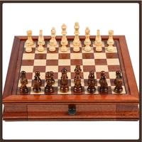 magnetic wood chess decoration queen decor large chess board wood luxury international chess echec jeu wooden game pieces gift
