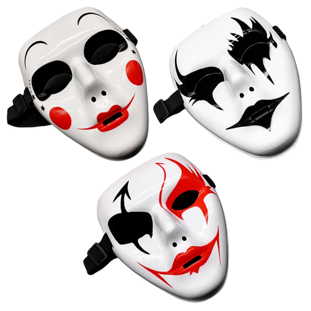 3 шт. маска для вечеринки страшные пластиковые маски взрослых Хэллоуин