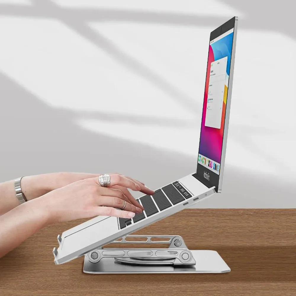 Aluminum Alloy Laptop Stand Notebook Tablet Holder Rotatable Foldable Support for Macbook Ipad Pad