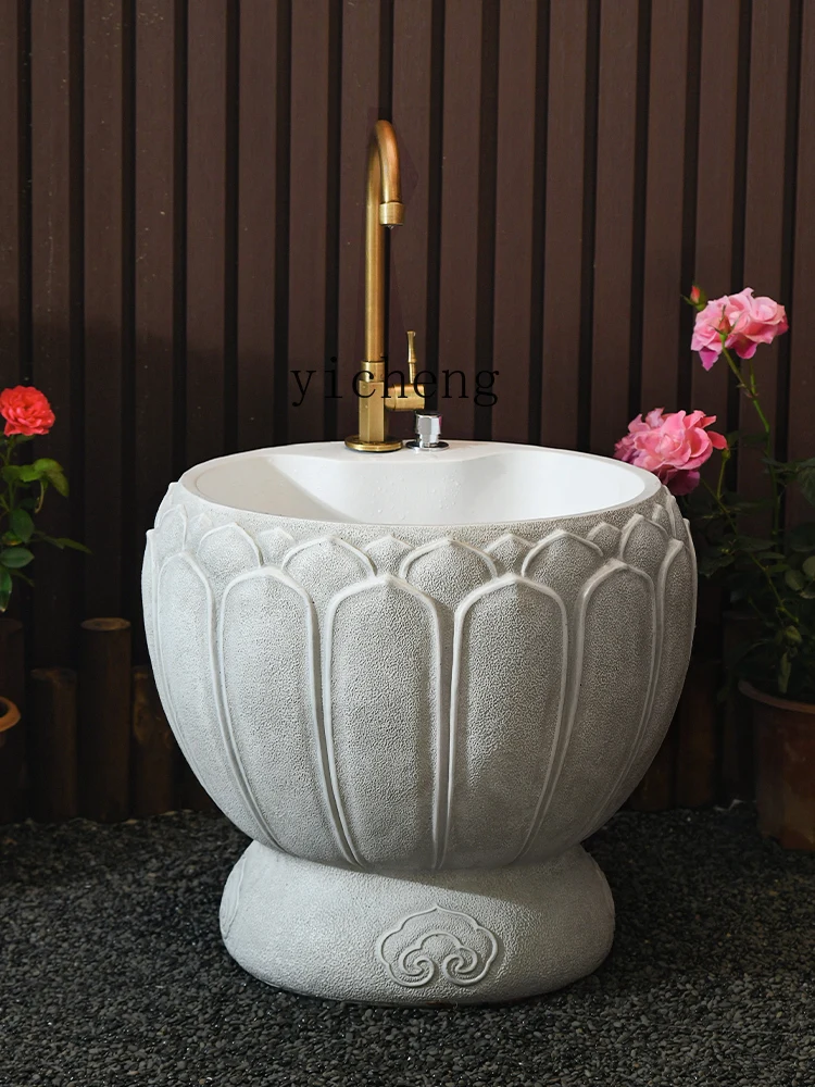 Швабра для двора бассейна раковина в китайском стиле художественная уличная