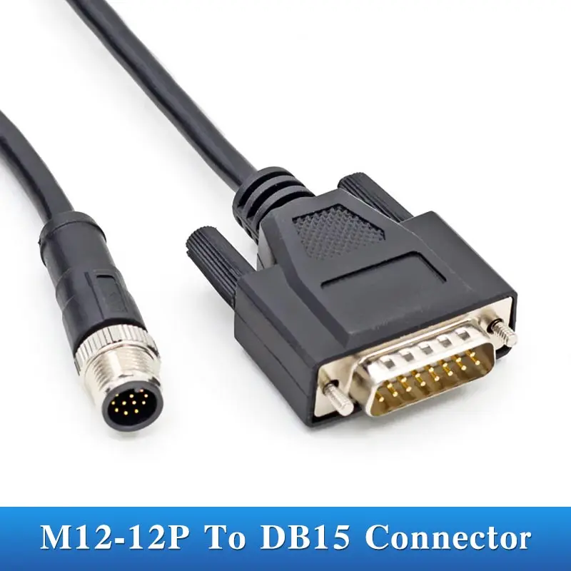 

1pc M12 12pin to DB15 Connector Cable for CONGEX Camera Industrial Grade M12 to DB 15 Pin D-SUB Cord IS 7600