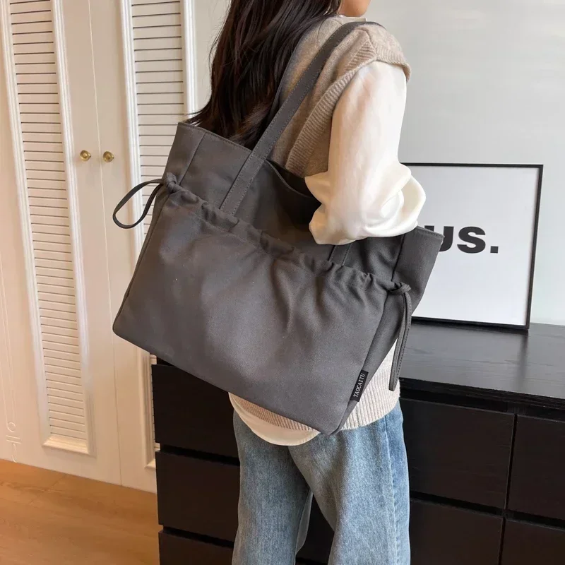 Простота ленивый ветер парусиновая сумка осенняя новая модная большая большой