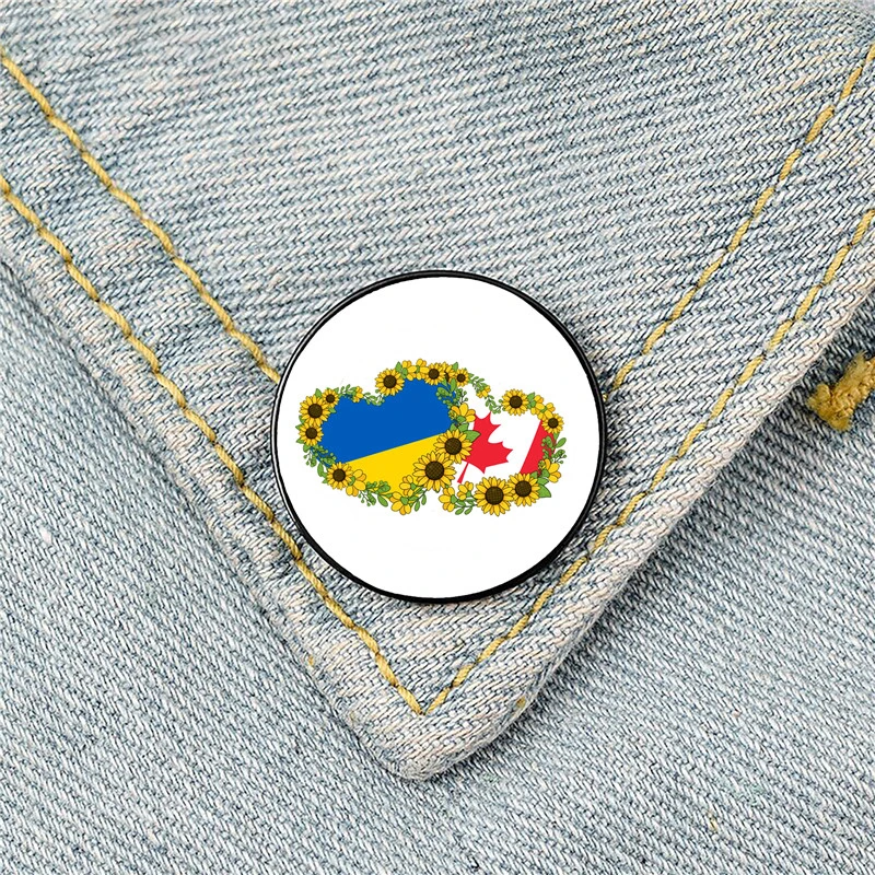 Забавные броши на заказ в виде Канады и Украины