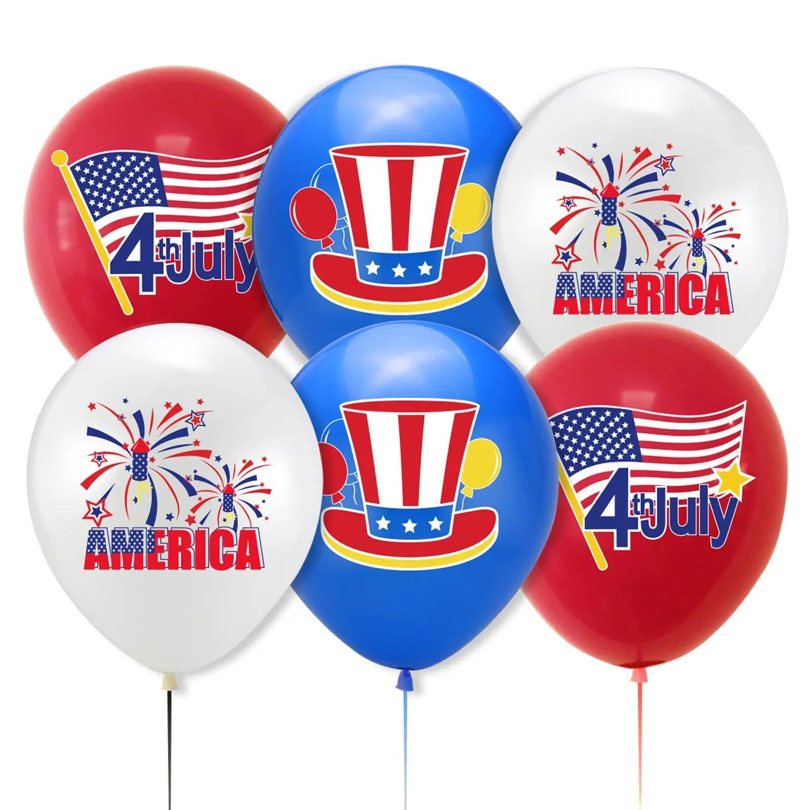 

5pcs American National Day Latex Balloon Independence Day Balloon Patriotic Decoration Air Globos For Party July 4th Decoration