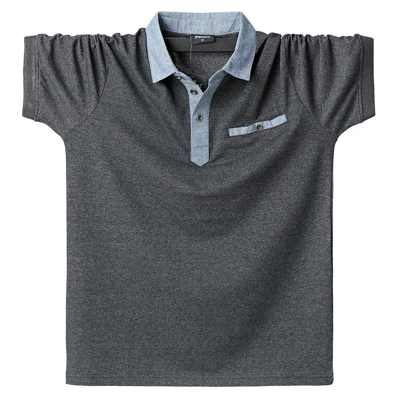 

QYLVAWOY Летняя мужская одежда 2022 Новинка рубашки поло оверсайз футболка 6XL свободная Повседневная рубашка поло для мужчин футболки с коротким ...