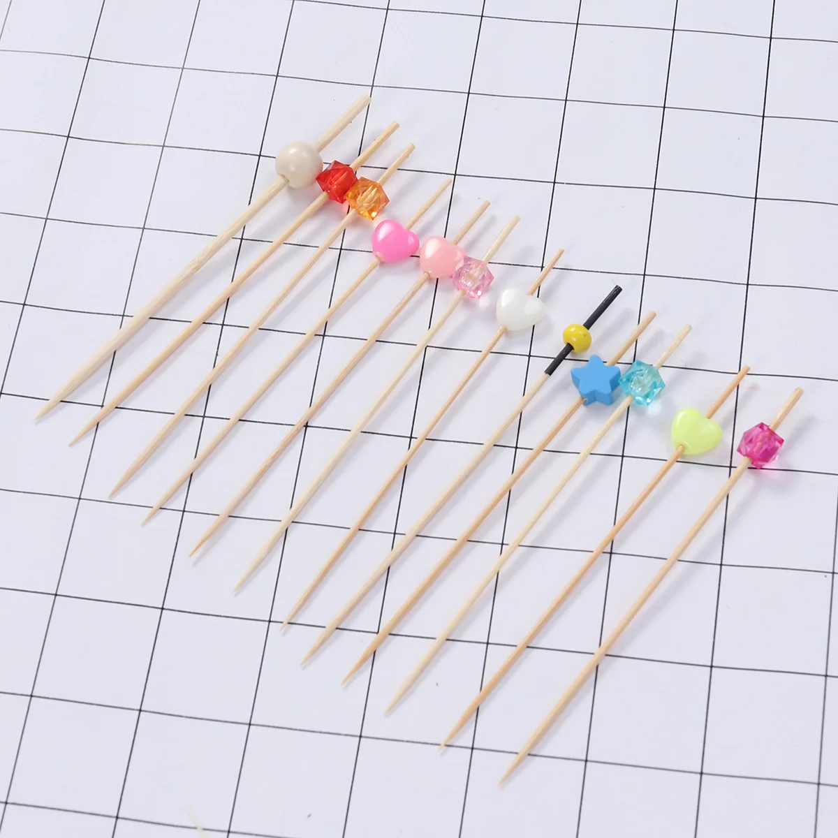 

Picks Cocktail Fruit Appetizer Drink Picks Sticks Wood Toothpicks Party Supplies (About 100pcs, Assorted