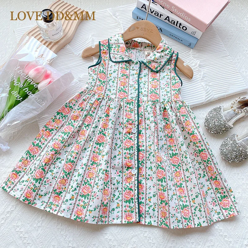 Платья принцессы LOVE DD &amp MM для девочек лето 2022 детское милое Цветочное платье без