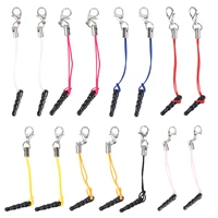 15pcs charm straps with plugs lobster clasps lariat for tablet pc usb disk keychain