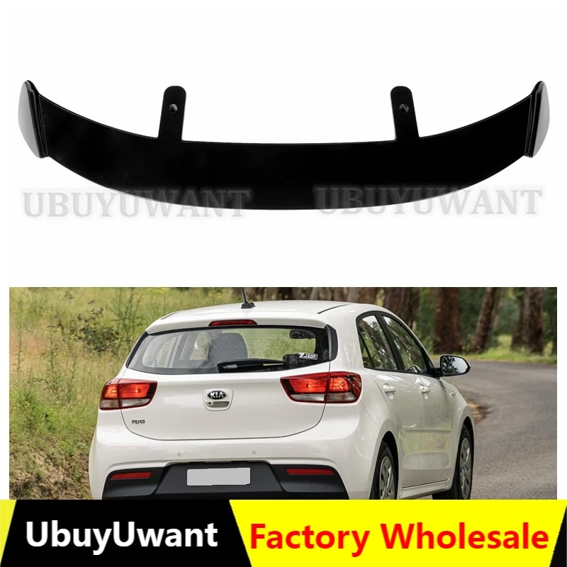 

For For KIA Rio 2020 Spoiler ABS Plastic Car Roof Spoiler Rear Tail Lip Wing Car Accessories Hatchback Universal Rio S Car Wing