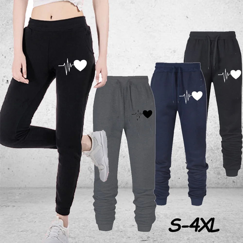 

Female Fashion Sweatpants 2022 New Hope-Faith-Love Printed Solid Color Women Sports Pants Fashion Street Wear Sports Pants S-4XL